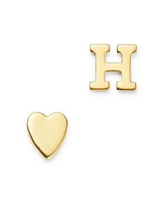 �]�G���t ���f�B�[�X �A�N�Z�T���[ �s�A�X�E�C�������O Zoe Lev 14K Yellow Gold Heart & Initial Stud Earrings H/Gold �S�[���h