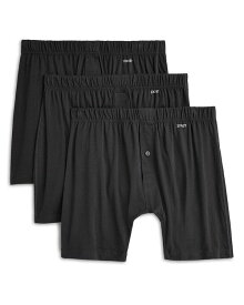 ツーイグジスト メンズ ボクサーパンツ アンダーウェア Pima Knit Boxers, Pack of 3 Black