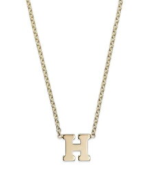 ゾイチッコ レディース ネックレス・チョーカー・ペンダントトップ アクセサリー 14K Yellow Gold Initial Necklace, 16" H