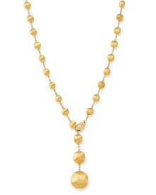 マルコ ビチェゴ レディース ネックレス・チョーカー・ペンダントトップ アクセサリー 18K Yellow Gold Africa Diamond Y Necklace, 16.75" White/Gold