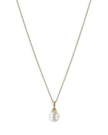 デイビット・ユーマン レディース ネックレス・チョーカー・ペンダントトップ アクセサリー 18K Yellow Gold Solari Pendant Necklace with Cultured Freshwater Pearl & Diamonds, 18" White/Gold