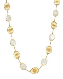 マルコ ビチェゴ レディース ネックレス・チョーカー・ペンダントトップ アクセサリー 18K Yellow Gold Lunaria Mother-of-Pearl Collar Necklace, 16" White/Gold