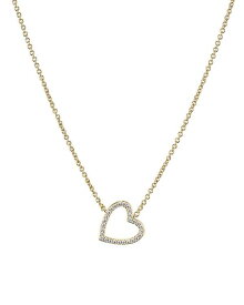 ナディール レディース ネックレス・チョーカー・ペンダントトップ アクセサリー Valentine's Day Pave Open Heart Necklace, 16" Gold