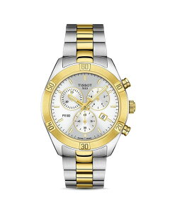 �e�B�\�b�g ���f�B�[�X �A�N�Z�T���[ �u���X���b�g�E�o���O���E�A���N���b�g Tissot PR 100 Sport Chic Two-Tone Link Bracelet Chronograph 38mm Silver/Gold �S�[���h
