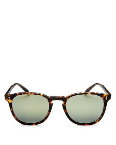 Io[s[vY fB[X TOXEACEFA ANZT[ Women's Finley Esq Polarized Round Sunglasses, 51mm Matte Sable Tortoise/Gray Mirror Polarized
