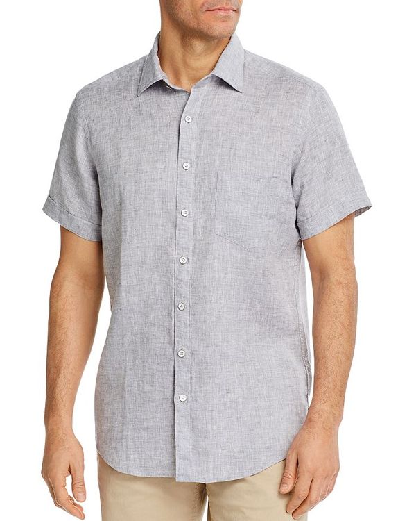 送料無料 サイズ交換無料 ロッドアンドグン メンズ トップス シャツ Smoke ロッドアンドグン メンズ シャツ トップス Ellerslie Linen Textured Classic Fit Button-Up Shirt Smoke