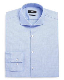 ボス メンズ シャツ トップス Solid Sharp Fit Dress Shirt Blue