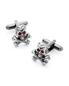 リンクアップ メンズ カフスボタン アクセサリー Skull and Crossbones Cufflinks Silver