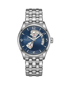 ハミルトン レディース 腕時計 アクセサリー Jazzmaster Open Heart Watch, 42mm Blue/Silver