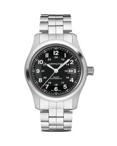 n~g fB[X ANZT[ rv Hamilton Khaki Field Watch 42mm Black/Silver ubN
