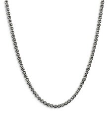 デイビット・ユーマン レディース ネックレス・チョーカー・ペンダントトップ アクセサリー Gray Titanium & Stainless Steel Small Box Chain Necklace, 18" Silver