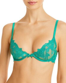 フレーデュマール レディース ブラジャー アンダーウェア Lily Embroidery Plunge Demi Bra Emerald