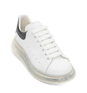ALT_[E}bNC[ Y V[Y Xj[J[ Alexander McQUEEN Men's Oversized Transparent Sole Sneakers White/Black zCg