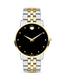 モバド レディース 腕時計 アクセサリー Museum Classic Two-Tone Diamond-Index Watch, 40mm Black/Gold