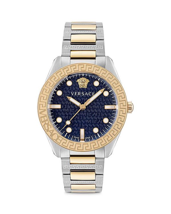 ヴェルサーチ レディース 腕時計 アクセサリー Greca Dome Watch, 42mm Blue/Gold