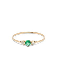 ゾイチッコ レディース リング アクセサリー 14K Yellow Gold Emerald Gemstones Emerald & Diamond Ring Green/Gold