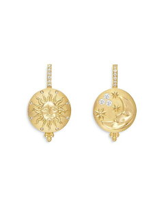 �e���v�� �Z���g �N���A ���f�B�[�X �A�N�Z�T���[ �s�A�X�E�C�������O Temple St. Clair 18K Yellow Gold Sole Luna Diamond Drop Earrings Gold �S�[���h