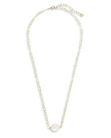 スターリングフォーエバー レディース ネックレス・チョーカー・ペンダントトップ アクセサリー Imitation Pearl Pendant Necklace, 17" Gold