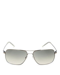 Io[s[vY fB[X TOXEACEFA ANZT[ Unisex Clifton Brow Bar Square Sunglasses, 58mm Antique Pewter/Shale Gradient