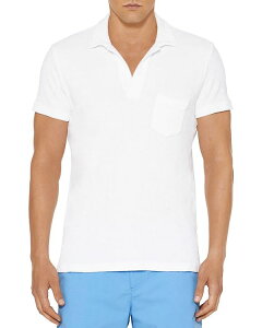 �I�[���o�[ �u���E�� �����Y �g�b�v�X �|���V���c �p�C�� �V���c �R�b�g�� Orlebar Brown Cotton Terry Solid Tailored Fit Polo Shirt White �z���C�g
