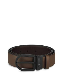 モンブラン メンズ ベルト アクセサリー Horseshoe Buckle Leather Belt Brown/Black