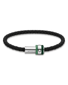 モンブラン メンズ ブレスレット・バングル・アンクレット アクセサリー 1858 Garnet Signature Logo Bracelet Black