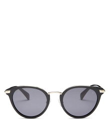 ラグアンドボーン レディース サングラス・アイウェア アクセサリー Unisex Round Sunglasses, 53mm Black/Gray Solid