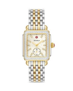 �~�b�V�F�� ���f�B�[�X �A�N�Z�T���[ �r���v MICHELE Deco Mid Watch 29mm White/Two Tone �z���C�g