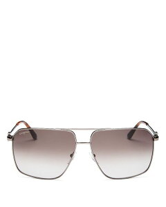 T@g[ tFK Y ANZT[ TOXEACEFA Salvatore Ferragamo Men's Brow Bar Aviator Sunglasses 62mm SHINY DARK RUTHENIUM/GRAY GRADIENT O[