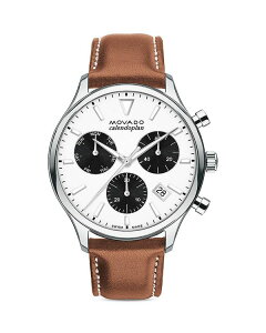 ���o�h ���f�B�[�X �A�N�Z�T���[ �r���v Movado Heritage Series Calendoplan Chronograph 43mm White/Light Brown �z���C�g