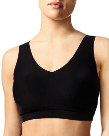 シャントル レディース ブラジャー アンダーウェア Soft Stretch Wireless Padded V-Neck Bra Black