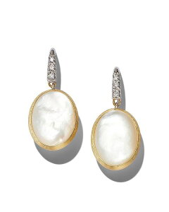 }R r`FS fB[X ANZT[ sAXECO Marco Bicego 18K Two Tone Gold Siviglia Diamond & Mother Of Pearl Drop Earrings - 150th Anniversary Exclusive White/Gold zCg