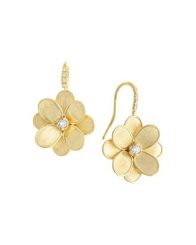 マルコ ビチェゴ レディース ピアス・イヤリング アクセサリー 18K Yellow Gold Petali Diamond Flower Drop Earrings White/Gold