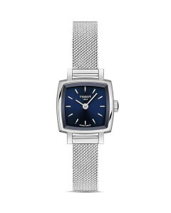 eB\bg fB[X ANZT[ uXbgEoOEANbg bV Tissot Lovely Square Mesh Bracelet Watch 20mm x 20mm Blue/Silver u[
