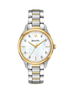 uo fB[X ANZT[ rv Bulova Classic Watch 33mm White/Two Tone zCg