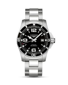 �����W�� ���f�B�[�X �A�N�Z�T���[ �r���v Longines HydroConquest Watch 41mm Black/Silver �u���b�N