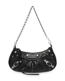 バレンシアガ レディース ショルダーバッグ バッグ Le Cagole Mini Leather Shoulder Bag Black/Silver