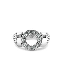 ラゴス レディース リング アクセサリー Sterling Silver Caviar Spark Diamond Circle Bead Ring Silver