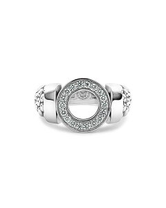 ���S�X ���f�B�[�X �A�N�Z�T���[ �����O LAGOS Sterling Silver Caviar Spark Diamond Circle Bead Ring Silver �V���o�[