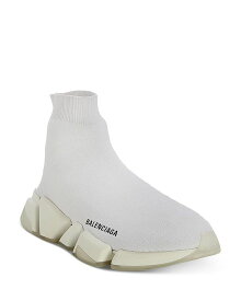 バレンシアガ レディース スニーカー シューズ Women's Speed 2.0 Knit High Top Sock Sneakers Bianco/Black Transparent