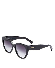 【送料無料】 サルヴァトーレ フェラガモ レディース サングラス・アイウェア アクセサリー Women's Cat Eye Sunglasses, 56mm Black/Gray Gradient