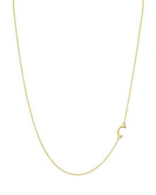 アルジェントヴィーヴォ レディース アクセサリー ネックレス・チョーカー・ペンダントトップ Argento Vivo Asymmetrical Initial Necklace in 18K Gold-Plated Sterling Silver,...