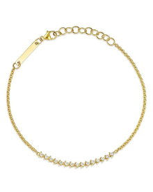 【送料無料】 ゾイチッコ レディース ブレスレット・バングル・アンクレット アクセサリー 14K Yellow Gold Tennis Diamond Link Bracelet Gold