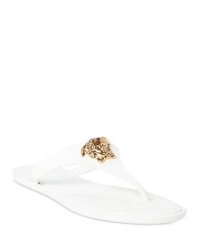 【送料無料】 ヴェルサーチ レディース サンダル シューズ Women's Gomma Thong Slide Sandals Optical White/Gold