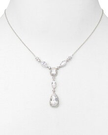 【送料無料】 ナディール レディース ネックレス・チョーカー・ペンダントトップ アクセサリー Pear Shaped Drop Lariat Necklace, 16" Silver