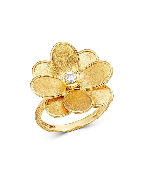 半額SALE／＼半額SALE／ マルコ ビチェゴ レディース リング アクセサリー 18K Yellow Gold Petali Diamond  Flower Ring White Gold 指輪・リング