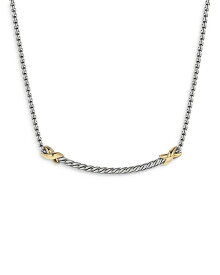 【送料無料】 デイビット・ユーマン レディース ネックレス・チョーカー・ペンダントトップ アクセサリー Sterling Silver & 18K Yellow Gold Petite X Bar Necklace, 15" Multi