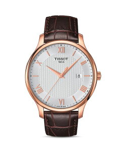 eB\bg fB[X ANZT[ rv Tissot Tradition Watch 42mm White/Brown zCg