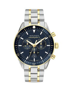 ���o�h ���f�B�[�X �A�N�Z�T���[ �r���v Movado Heritage Series Calendoplan Chronograph 42mm Blue/Silver �u���[