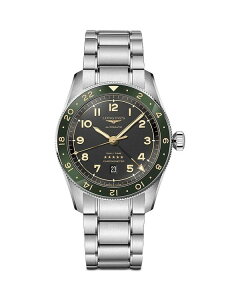 W fB[X ANZT[ rv Longines Spirit Zulu Time GMT Chronometer Watch 42mm Anthracite/Green/Silver O[